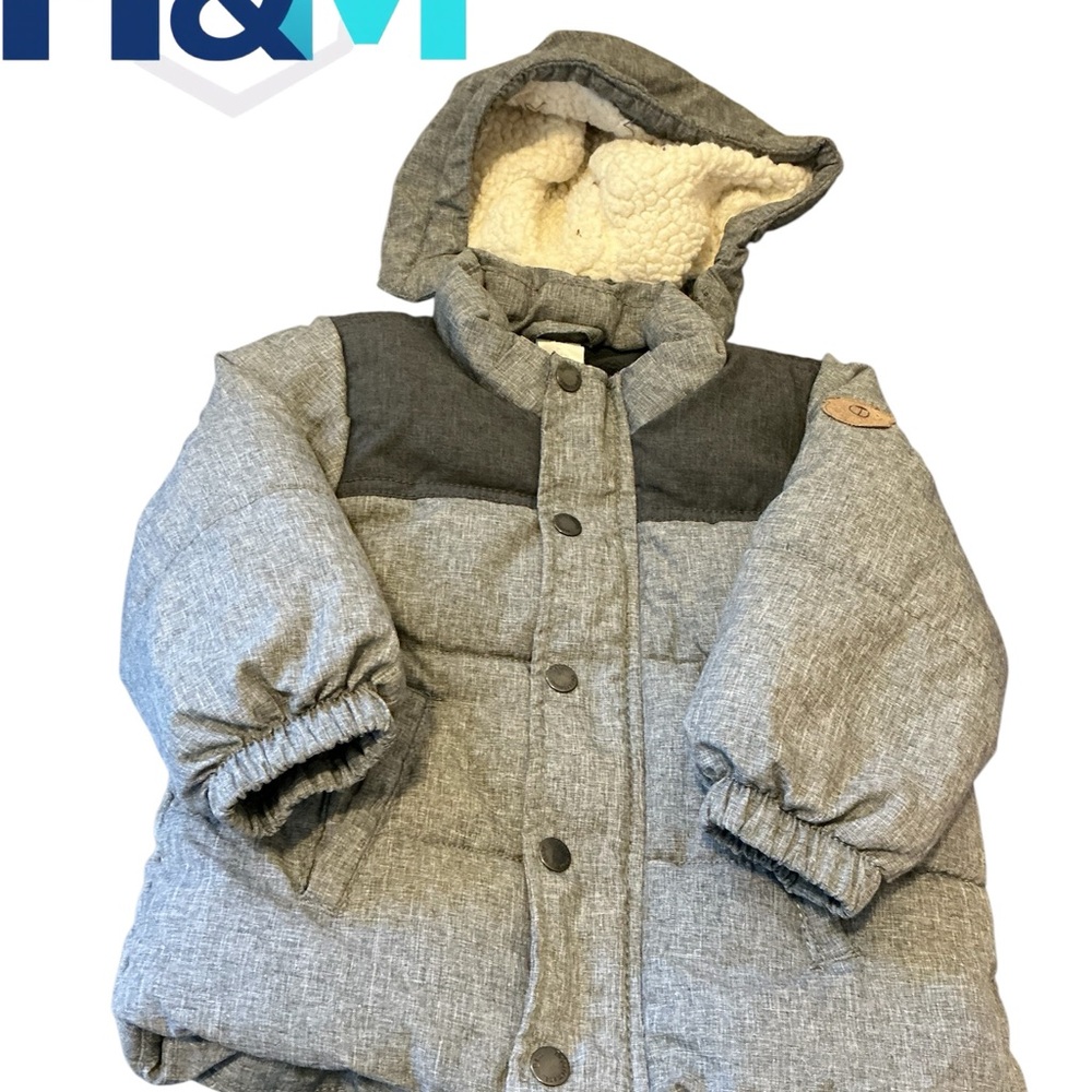 H&M Gray Sherpa-Lined Jacket